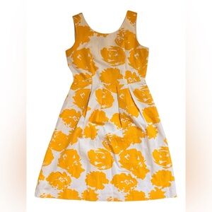 Floral Yellow and White Dress